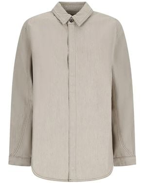 Jacquemus The Amelo De-Nîmes Logo-Embroidered Denim Shirt - White