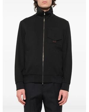 WOOYOUNGMI Logo-Embroidered Track Jacket - Black