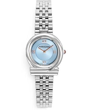 Ferragamo Montre Gancini 28 Mm - Bleu
