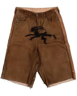 PROTOTYPES Patch-Pockets Shorts - Brown