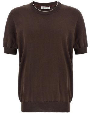 Brunello Cucinelli コットン Tシャツ - ブラウン