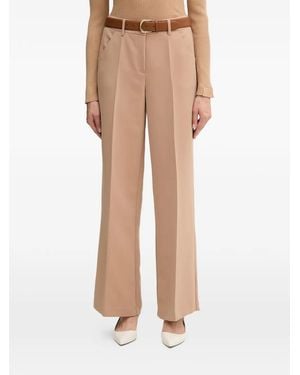 MARC AUREL Pleated Trousers - Natural