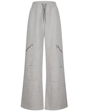 Off-White c/o Virgil Abloh Zip-Pocket Cargo Track Trousers - Grey