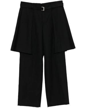 Sacai Layered Belted Trousers - Black