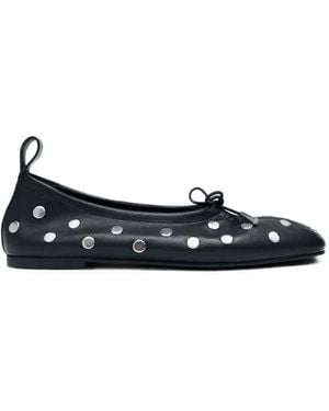 Alohas Rosalind Stud-Embellishment Ballet Flats - White