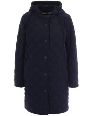 Weekend by Maxmara Erio Quilted Hooded Parka - Blue