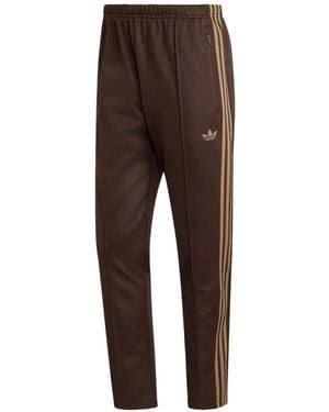 adidas Beckenbauer Side-Stripe Track Pants - Brown