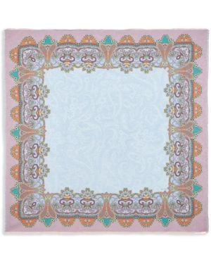 Etro ペイズリー スカーフ - ブルー