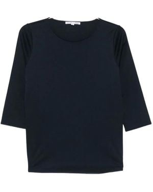 Shirt C-zero T-Shirt Mit Glattem Saum - Blau