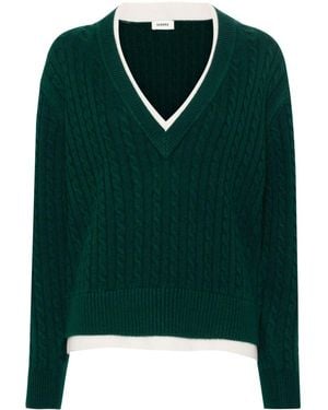 Sandro Albus Pullover Mit Zopfmuster - Grün