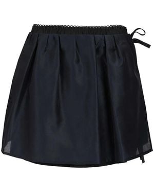 DUNST Falda Plisada A Capas - Azul