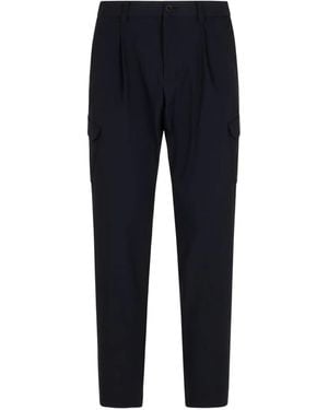 Herno Elasticated-Waist Cargo Trousers - Blue