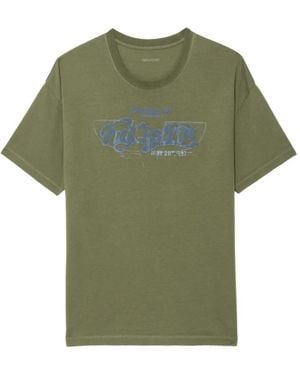 Zadig & Voltaire Toddy Graphic-Print T-Shirt - Green