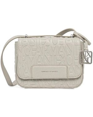 ARMANI EXCHANGE Logo-Embossed Crossbody Bag - Grey