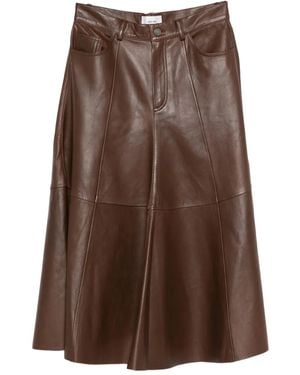 Haikure Serenity Midirock aus Leder - Braun