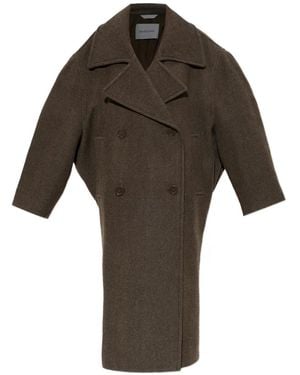 Balenciaga Long Cocoon Coat - Brown