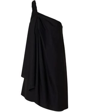SELECTED One-Shoulder Mini Dress - Black