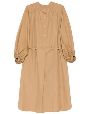 Loulou de Saison Gathered Sleeve Dress - Natural