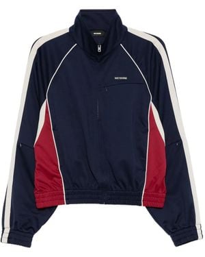 we11done Chaqueta de chándal con franjas en contraste - Azul