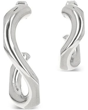Justine Clenquet Yara Twisted Earrings - White