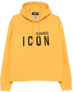 DSquared² Icon-Logo Hoodie - Yellow