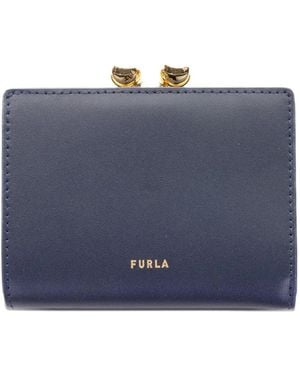 Furla Portefeuille Dots En Cuir - Bleu