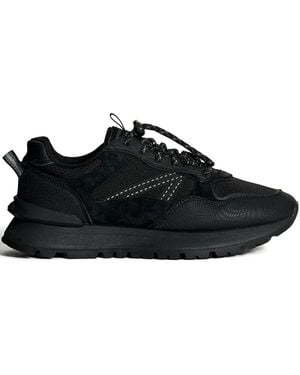 HOFF City Of Road Suede Panelled Trainers - Black