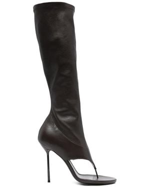 Paris Texas Lidia Open-Toe Boots - Black