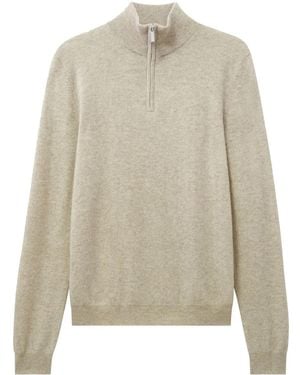 Pringle of Scotland Zip-Up Cashmere Sweater - Natural