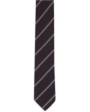 Eton Striped Silk Tie - Blue