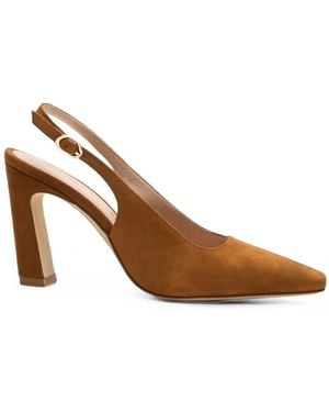 Stuart Weitzman Stassi Slingback Suede Pumps - Brown