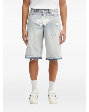 A Bathing Ape Destroyed Sta Shorts - Blue