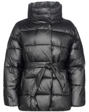 EA7 High-neck Belted Jacket - Black