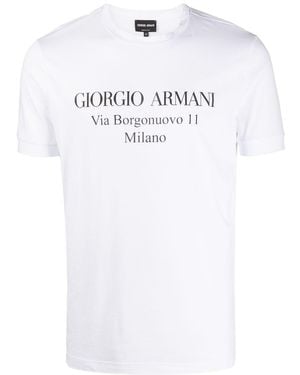 Giorgio Armani T-Shirt Mit Logo-Print - Weiß