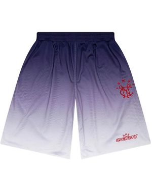 AWAKE NY Gradient-Effect Mesh Shorts - Blue