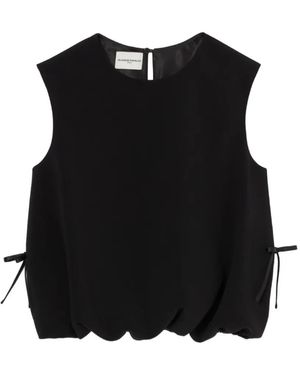 Claudie Pierlot Bow-Detail Sleeveless Top - Black