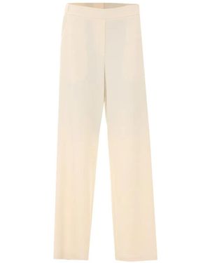 RUE DU BAC Elasticated-Waistband Wide-Leg Trousers - White