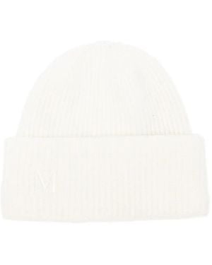 Max Mara Ribbed Beanie - White