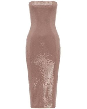 Alex Perry Sequin Strapless Dress - Natural