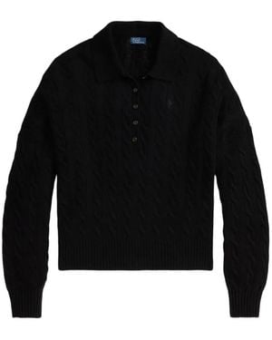 Polo Ralph Lauren Polo En Maille Torsadée - Noir
