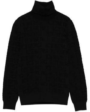 Iceberg Pull À Col Roulé Et À Motif - Black