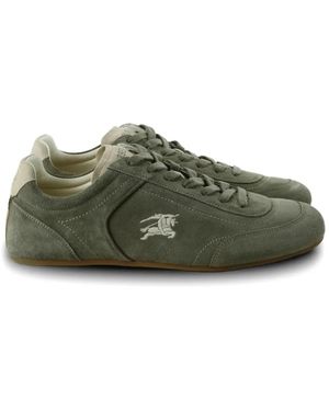 Burberry Suede Knight Runner Trainers - Green