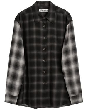 Our Legacy Favourite Check-Print Shirt - Black