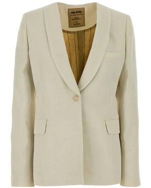 Uma Wang Kiran Shawl-Lapel Blazer - Natural