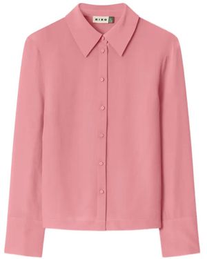 RIXO London Havan Wide-Cuff Shirt - Pink