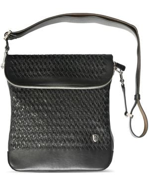 Lardini Bolso Messenger Tejido - Negro