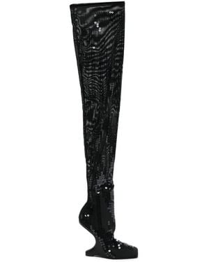Rick Owens Sequin Boots - Black