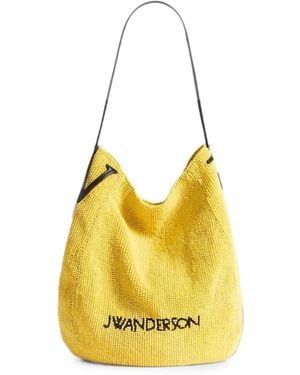 JW Anderson Bulb Bead-Embellished Tote Bag - Yellow