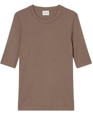 Closed T-Shirt Mit Rundhalsausschnitt - Braun