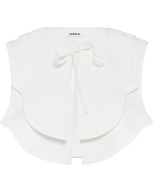 Enfold Tie Front Top - White